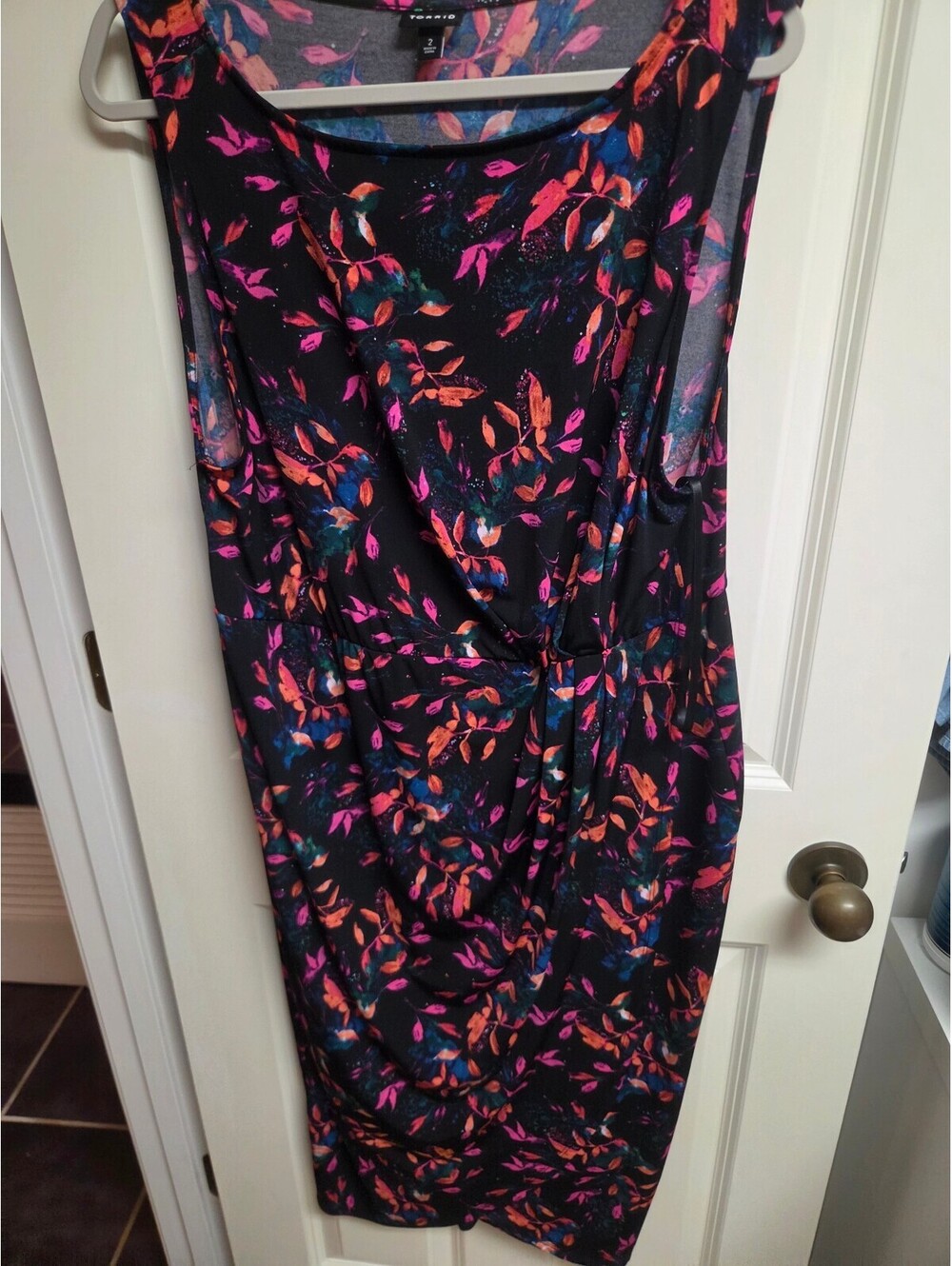Torrid Size 2 Black Floral Sleeveless Dress